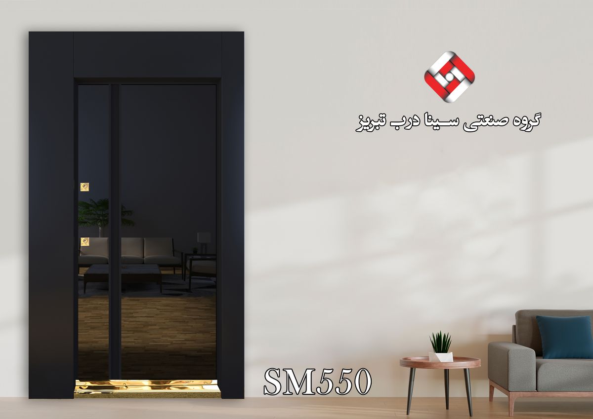 درب ضدسرقت پیووت مشکی پیانو و گلد کد SM550